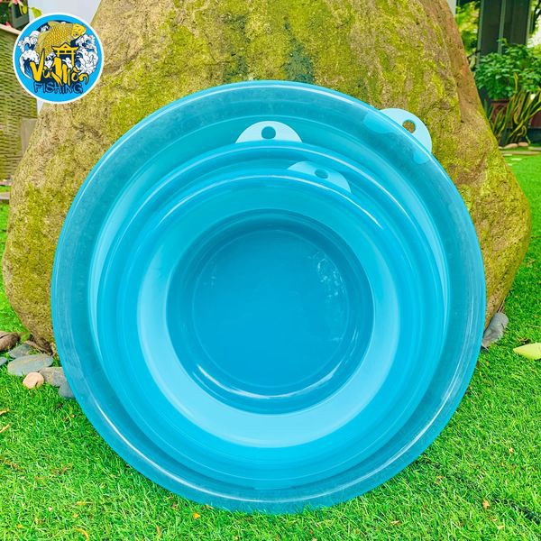 Chậu gấp câu cá pha mồi Silicon chống dính nhiều size - Vũ Môn Fishing