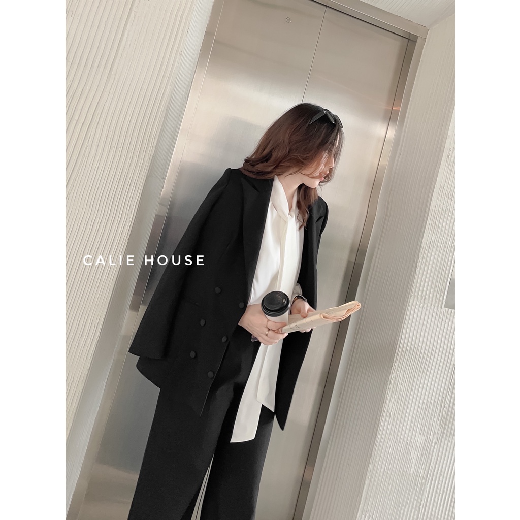 Áo blazer cúc bọc sang chảnh thời trang thiết kế nữ Calie House AB005