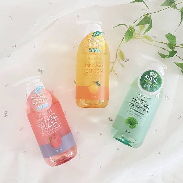 Sữa Tắm Tinh Chất Rau Má Welcos Around Me Chăm Sóc Cho Da Mụn Nhạy Cảm Relaxing Bodycare Cicatreecare 500ml