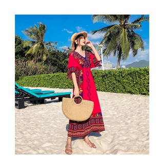 Đầm thổ cẩm phong cách boho
