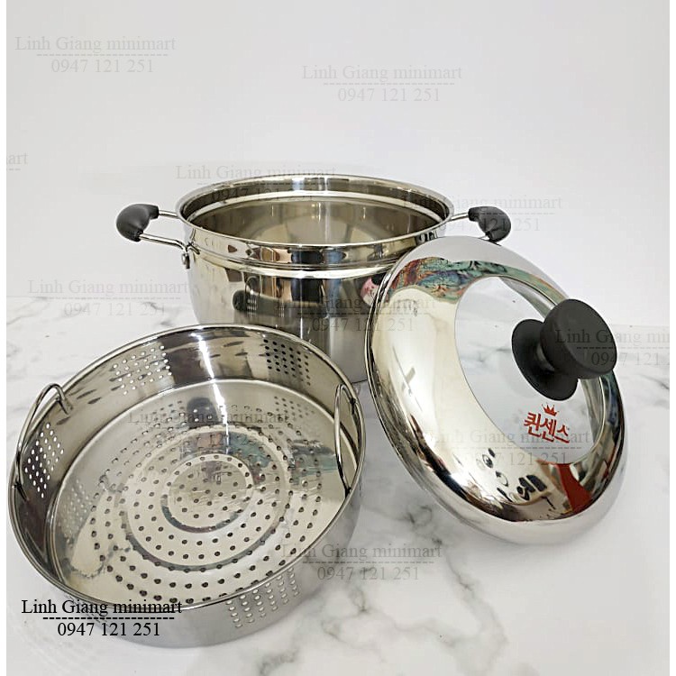 [LOẠI DÀY] Nồi luộc gà , đồ xôi Hàn Quốc( tặng kem lồng hấp inox 304) các cỡ