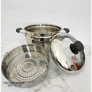 [LOẠI DÀY] Nồi luộc gà , đồ xôi Hàn Quốc( tặng kem lồng hấp inox 304) các cỡ