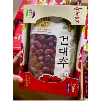 Táo đỏ Hàn Quốc sấy khô* Hàng Đủ Cân Ruột 1kg Cả Vỏ Hộp Là 1,2kg ( date 2025)