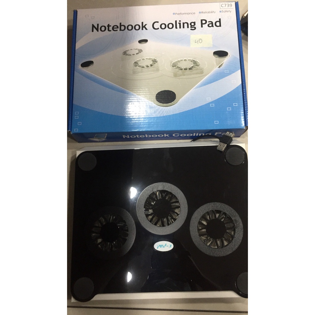 Đế tản nhiệt Laptop Cooling Pad N99 - 2 quạt, đèn led, laptop 13-17''