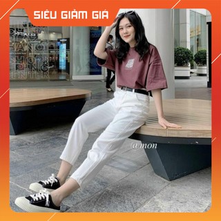 Set Set Quần Kaki Thun Đỏ [FREESHIP]🍁 Bộ quần suông ống rộng kèm áo phông tay lỡ form rộng cá tính🍁