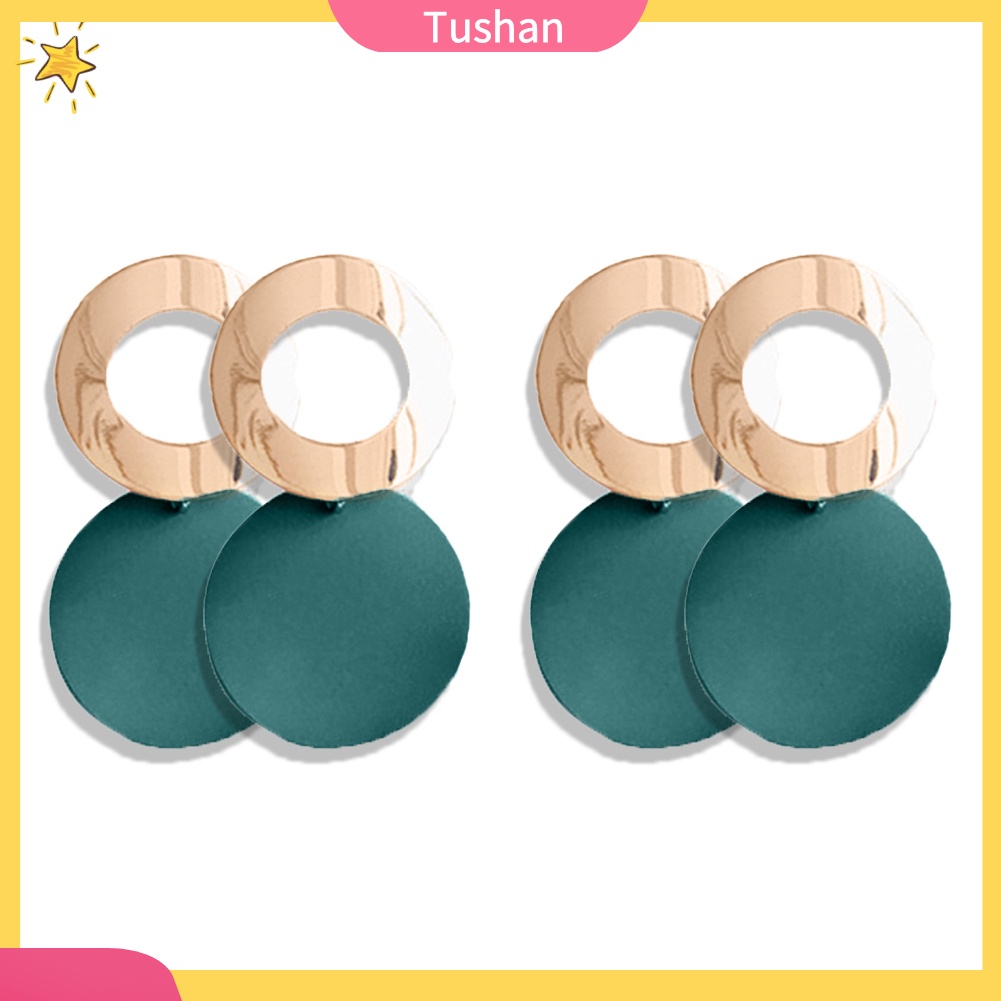 Bộ 2 Đôi Khuyên Tai Hợp Kim Nhiều Kiểu Dáng