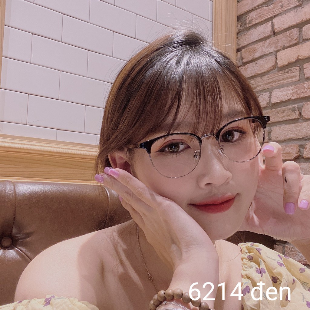 Gọng kính cận nam nữ thời trang mắt tròn viền mắt kim loại, kính cận cao cấp Qiwa Eyewear - 6214 | BigBuy360 - bigbuy360.vn