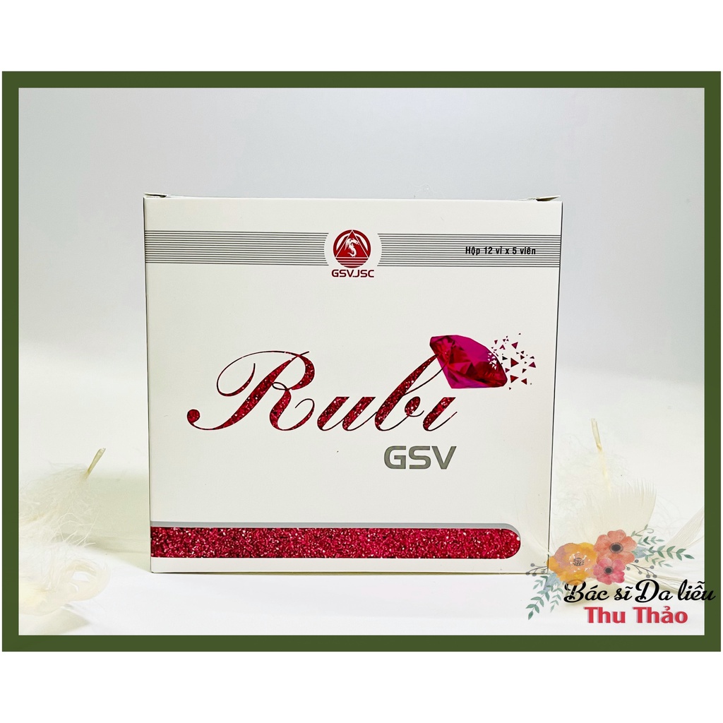 VIÊN UỐNG HỖ TRỢ GIẢM MỤN SÁNG DA RUBI GSV 60 VIÊN