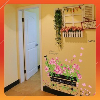 Decal dán tường xe chở hoa giá tốt nhất