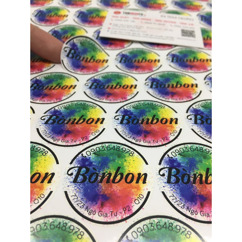 In tem nhãn decan nhựa, decan chống nước, decan nhựa sữa, sticker A3 theo yêu cầu | BigBuy360 - bigbuy360.vn