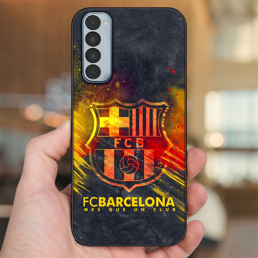 Ốp lưng Oppo Reno 4 Pro viền đen in hình Barcelona Barca