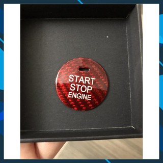 ⚡️𝐅𝐑𝐄𝐄 𝐒𝐇𝐈𝐏 𝟓𝟎𝐊⚡️ Ốp nút start stop sợi cabon thật cho xe mazda Cx5,3, 6