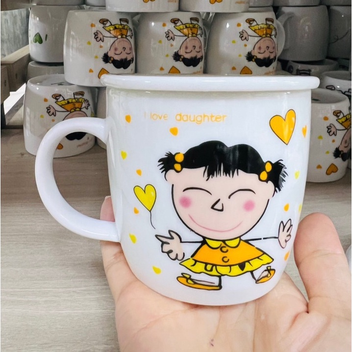 Cốc Sứ Ly Sứ Dễ Thương Cốc Gia Đình Gốm Sứ Cao Cấp Bát Tràng Nhận In Logo In Ảnh, Viết Tên Theo Yêu Cầu