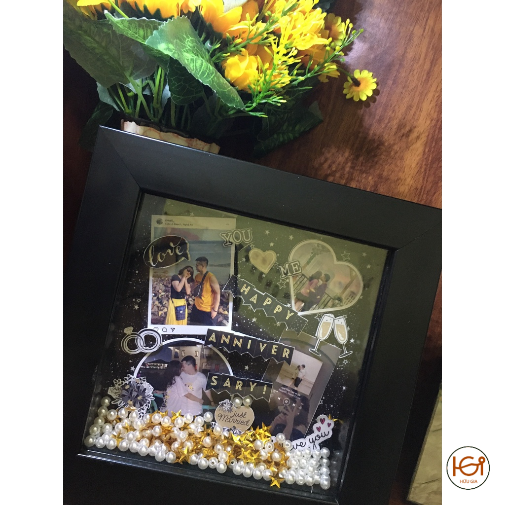 Khung 3D khung hộp lòng trong 12x12, 15*15, 15*20, 20*20, 20*30 ngôi nhà sâu 2.5cm, khung chưa kèm trang trí