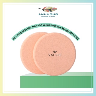 Bộ 2 Bông Phấn Ướt Tròn Nhỏ Vacosi Small Disc Sponge 2PCS BP03
