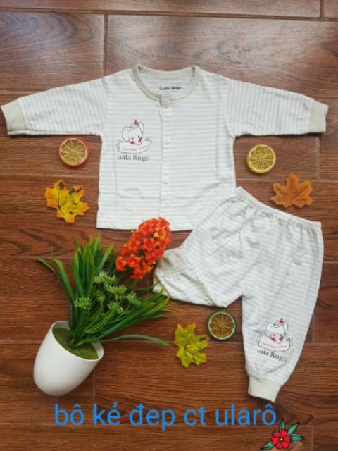 Set 3 bộ quần áo dài sơ sinh Uala