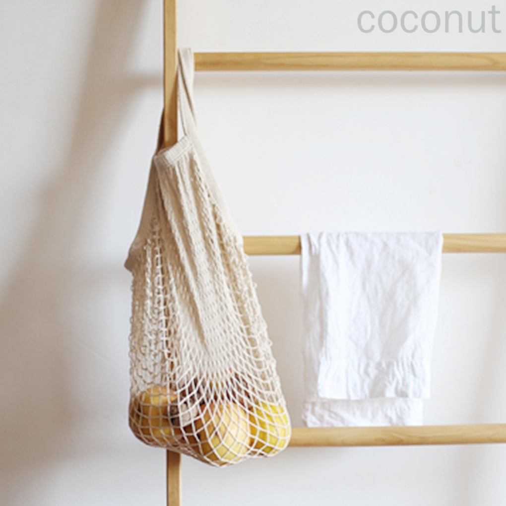 Túi lưới đựng trái cây có dây đeo dài tái sử dụng được