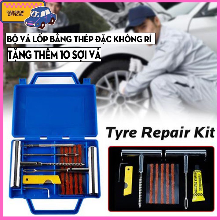 Bộ dụng cụ vá lốp ô tô,xe máy chuyên nghiệp🌸FREE SHIP EXTRA 🌸 chứa nhiều dụng cụ vá lốp chuyên nghiệp, keo vá lốp CS2
