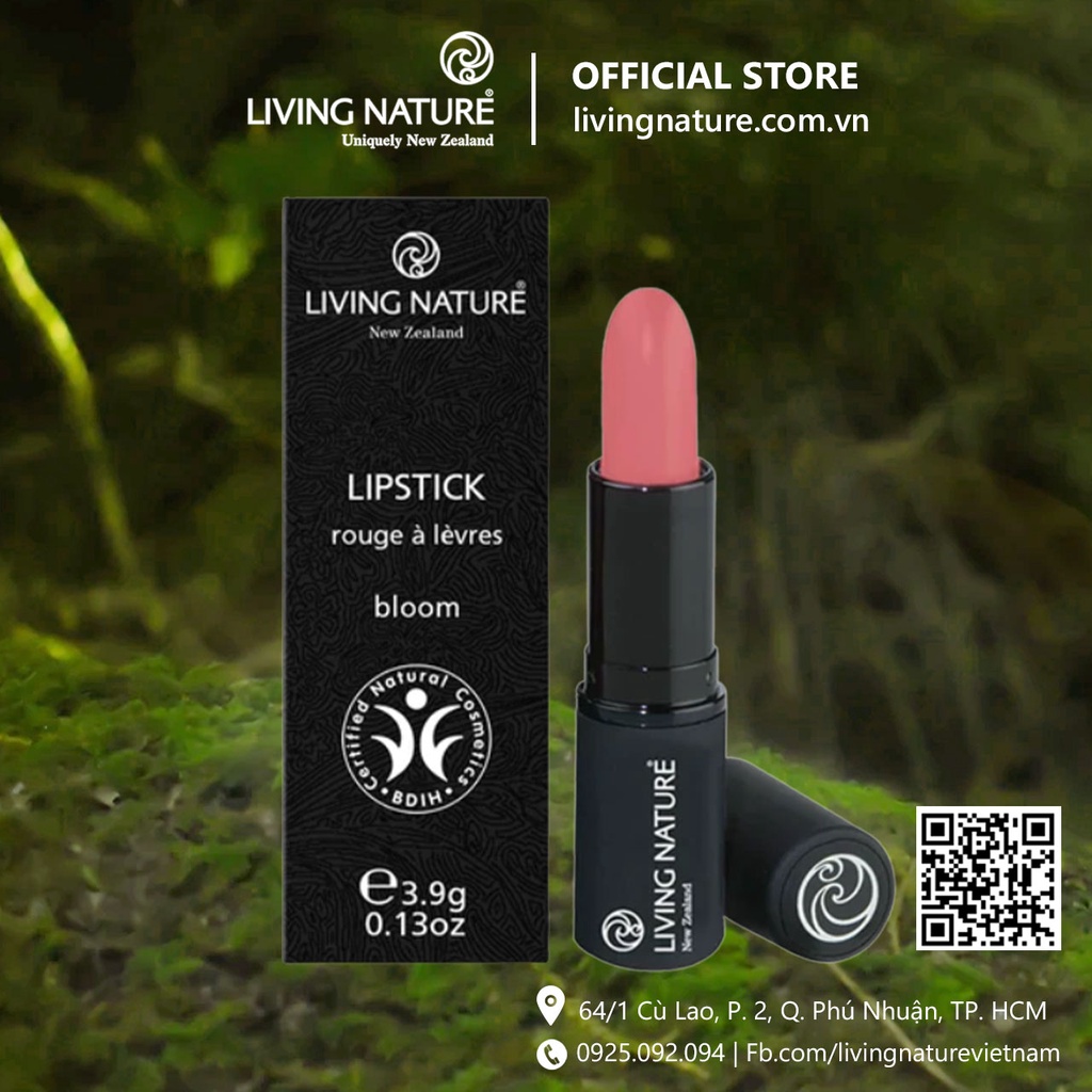 Son môi organic Living Nature - Màu hồng tự nhiên Bloom 10