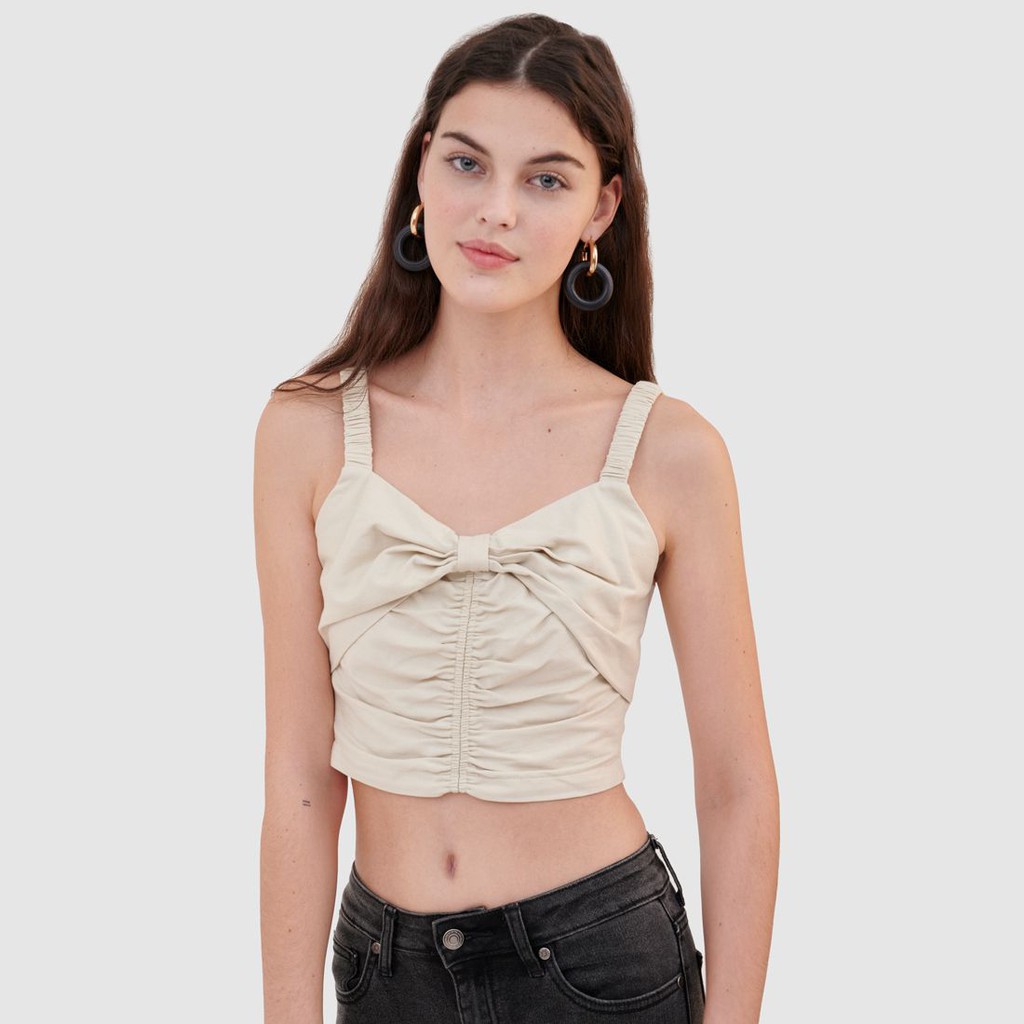 [Mã FAMALLT5 giảm 15% đơn 150k] Áo croptop 2 dây smocking lưng - MARC FASHION