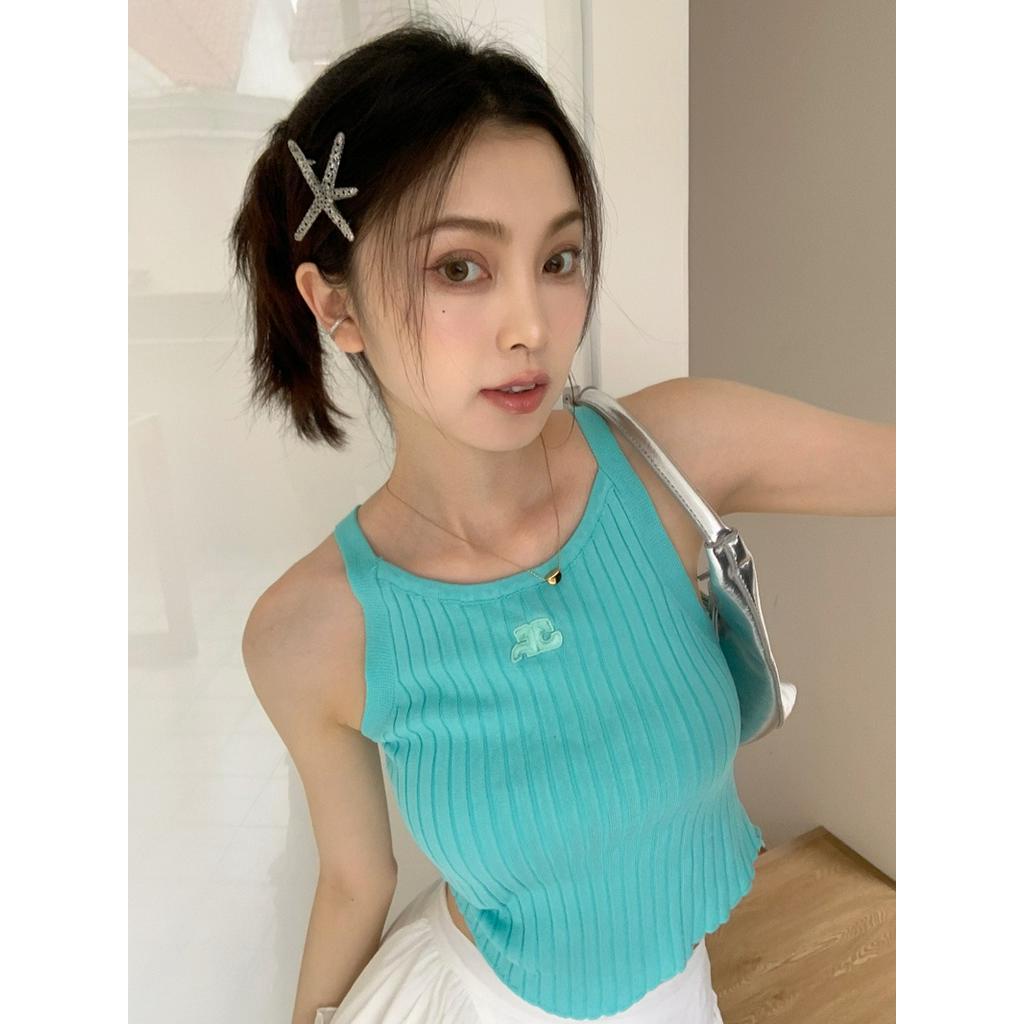 Áo Dây Dệt Kim Kẻ Sọc Dáng Ôm Thời Trang Dành Cho Nữ 62654