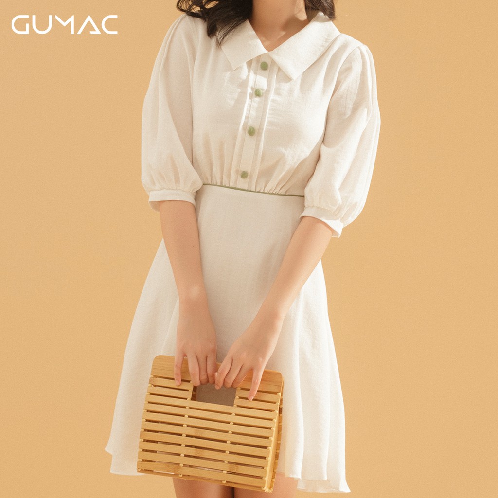 [Mã MABR07062 giảm 8% tối đa 50K đơn từ 249K] Đầm phối viền TTMT DA743 GUMAC | BigBuy360 - bigbuy360.vn