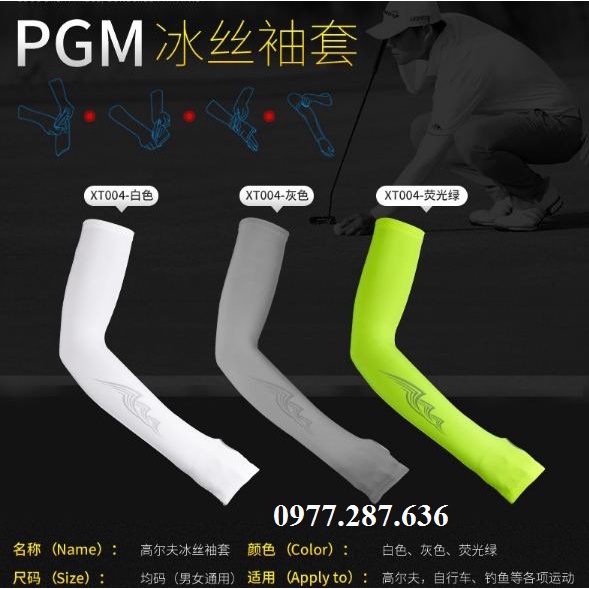 Xà cạp golf nam nữ PGM chống nắng tia UV bao ống tay xỏ ngón thoáng khí thấm hút mồ hôi cao cấp XC007