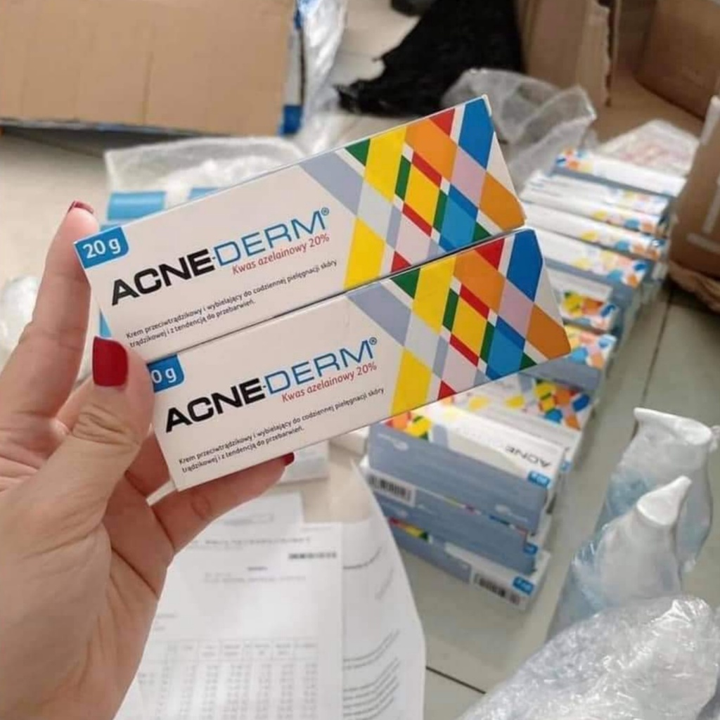 Kem Giảm Mụn Làm Trắng Da Acne-Derm Kwas Axit Azelaic 20 Acnederm 20g