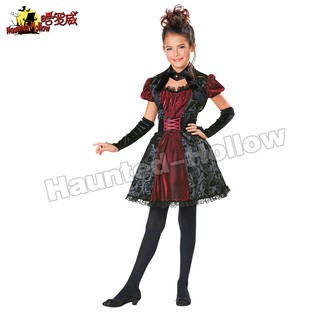 Bộ Đồ Hóa Trang Nữ Hoàng Ma Cà Rồng Cho Bé Gái Dịp Halloween