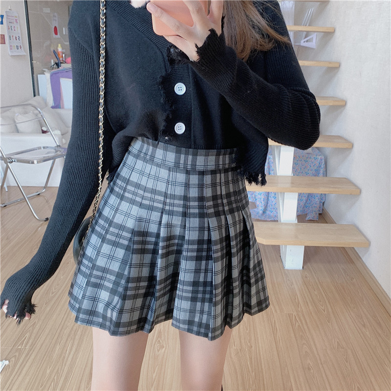 Chân Váy Chữ A Lưng Cao Xếp Ly Sọc Ca Rô 21t813 Kiểu Hàn Quốc Thời Trang Mùa Thu Cho Sinh Viên | BigBuy360 - bigbuy360.vn