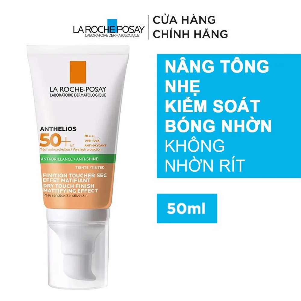 Kem Chống Nắng La Roche Posay Vạch Xanh Lá Dành Cho Da Dầu Anthelios Anti-Shine SPF50+ 50ml