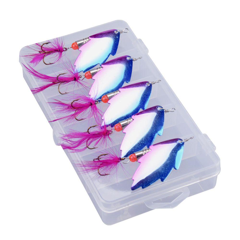 MYRONGVN Set 5 Mồi Câu Cá Giả Bằng Kim Loại Chuyên Dụng