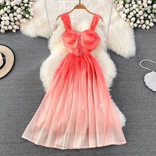 #1035 [Order] Đầm hai dây màu đỏ đủ size mix màu đỏ và trắng sexy