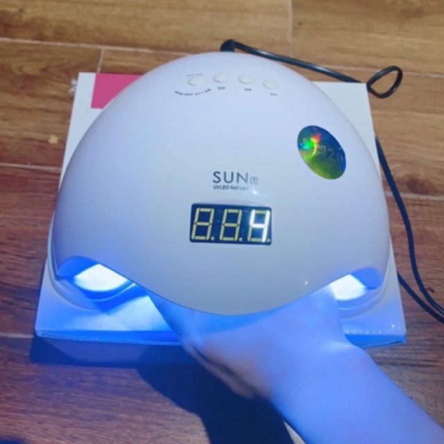 (Tặng kèm dũa móng mini ) Máy Hơ Gel Sun 5 Tem Xanh UV/LED 48w Chính Hãng- Bảo Hành Đầy Đủ