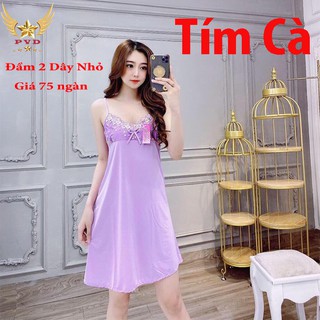 Đầm 2 dây thun lạnh ngủ