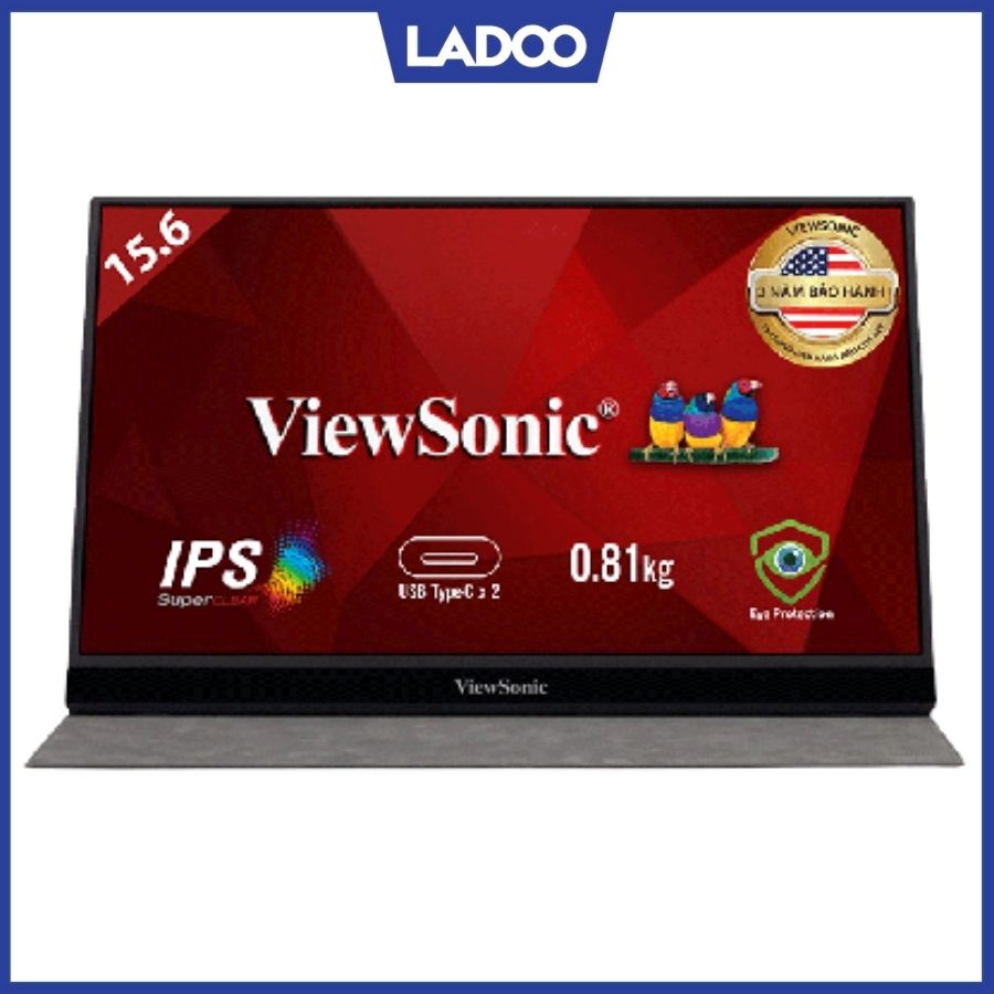 Màn hình di động Viewsonic VG1655 (15.6inch/ FHD/ IPS/ 6.5ms/ 60hz/ 250nits/ MiniHDMI+USBTypeC+Audio/ 15000hrs)