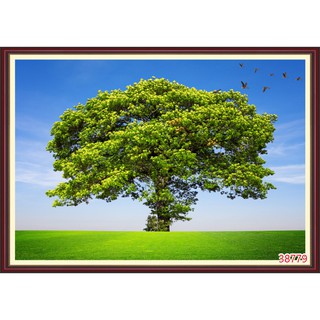 Tranh dán tường 3d phong cảnh thiên nhiên trang trí phòng khách chất liệu decal pp keo sẵn bóc dán atk16