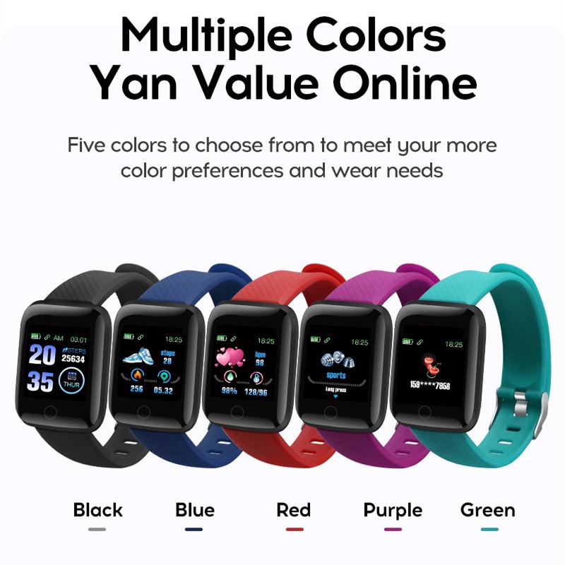 Đồng Hồ Bluetooth 116plus 1.3inch Tft Chống Nước Ip67 Giám Sát Nhịp Tim Android Ios Pk Fitbit Charge 2 Fitbit Versa