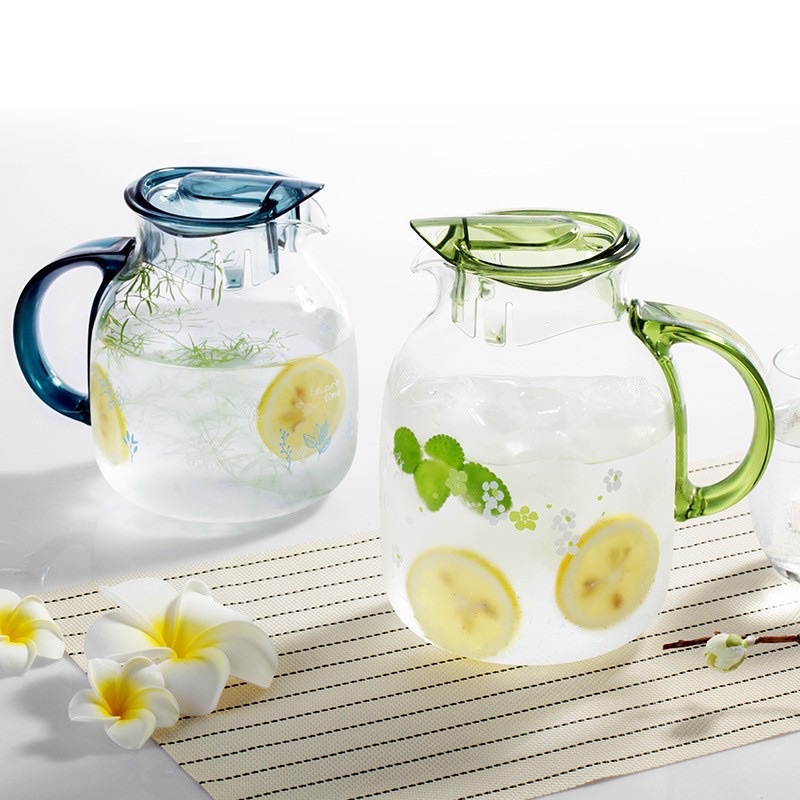BÌNH NƯỚC THUỶ TINH SIÊU CHỊU NHIỆT LILAC (1500ml-2000ml)