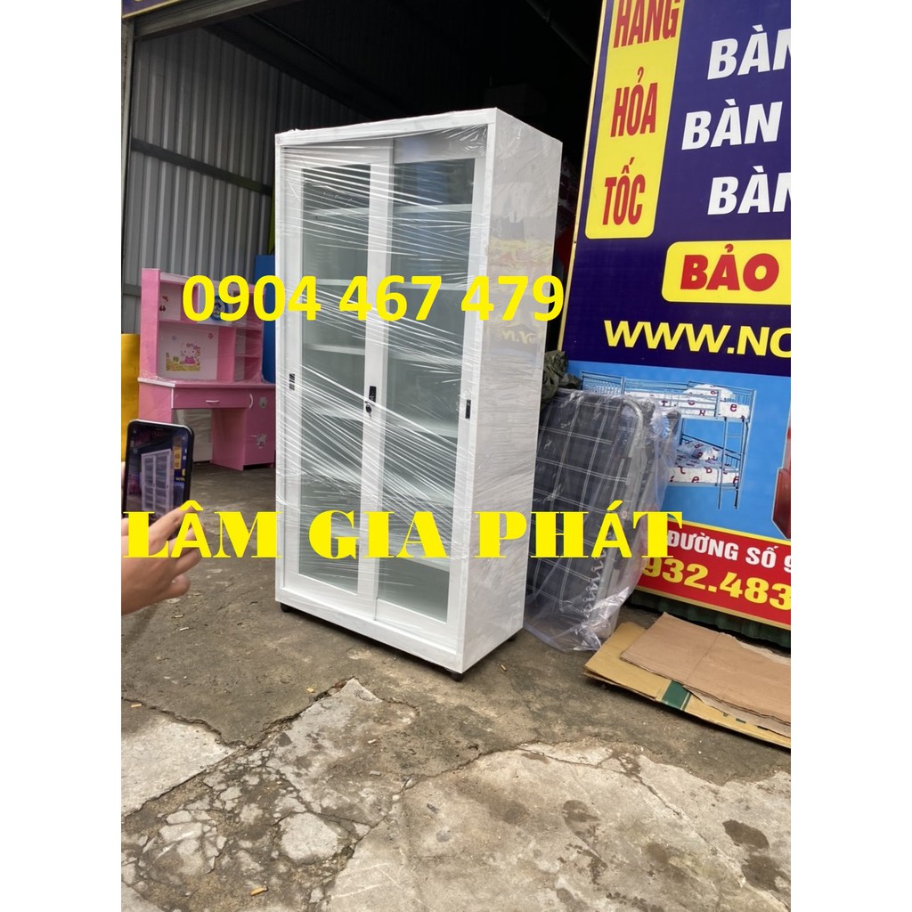 Tủ hồ sơ kiếng cửa lùa sơn tĩnh điện giá cạnh tranh