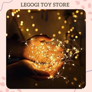 Dây đèn LED đom đóm fairy màu vàng ấm trang trí cho bộ đồ chơi lắp ráp xếp