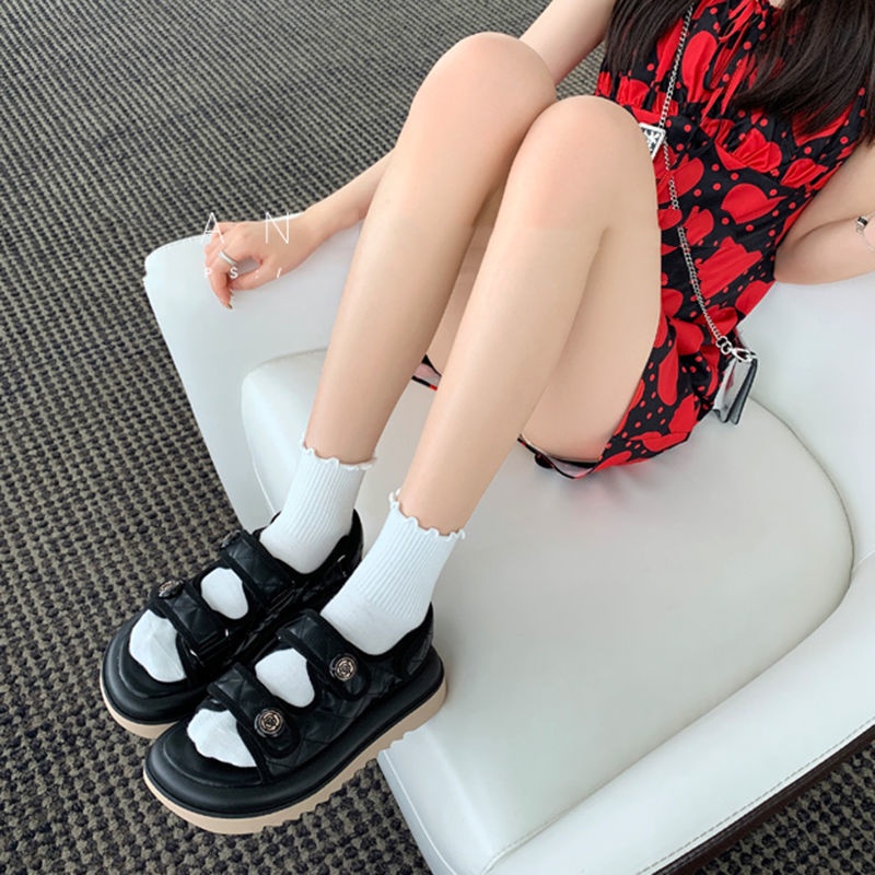 Dép Sandal Cao Gót Hở Ngón Đế Dày Thời Trang Mùa Hè 2022 Cho Nữ