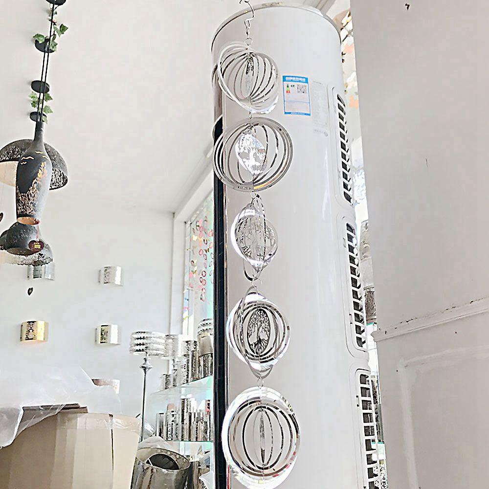 Aaron1 Chuông Gió Nhiều Màu Sắc Hình Cối Xay Gió Ba Chiều Bằng Thép Không Gỉ Trang Trí Nhà Cửa