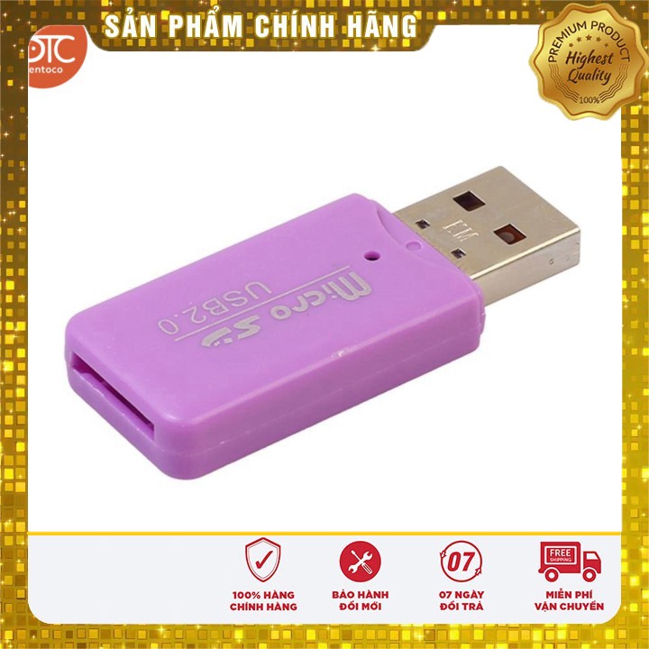 Đầu đọc thẻ Micro SD 2.0 vỏ nhựa,vỏ nhôm có đèn báo