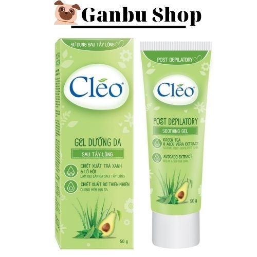 [Che Tên] Gel Cléo Dưỡng Dịu Da Sau Tẩy Lông Chiết Xuất Từ Bơ &amp; Trà Xanh