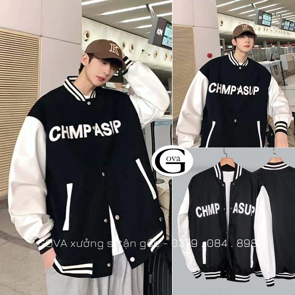 Áo Khoác Dù CHỮ CHMP.ASUP 2 Lớp Form Rộng Nam Nữ Unisex, Áo Gió Bomber Chống Nắng Ulzzang GOVA