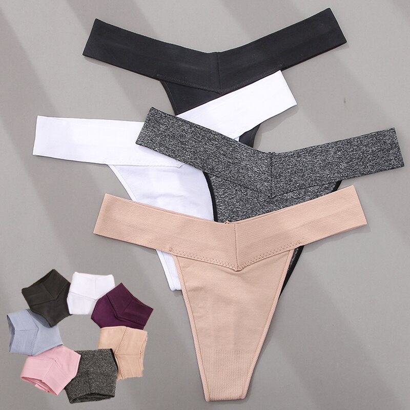 Quần lót lọt khe CUTEBYTE size lớn S-XXL cạp thấp thoáng khí thoải mái cho nữ