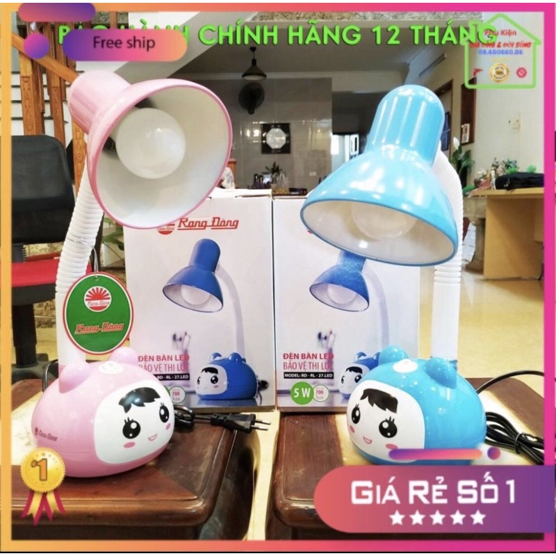 Đèn học để bàn Rạng Đông Rl27 chống cận tặng kèm bóng tiết kiệm điện năng