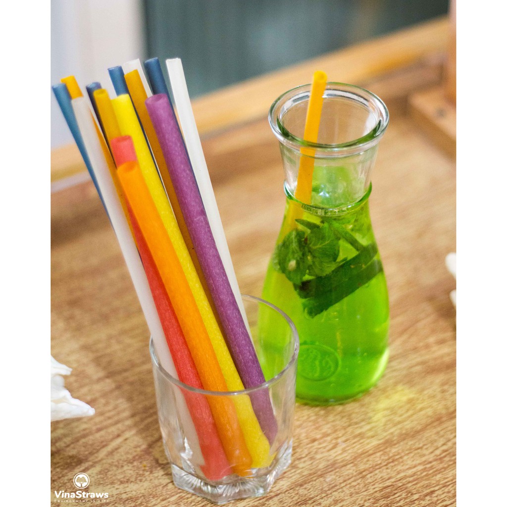 Ống hút ngũ cốc XK VinaStraws 6mm (100 ống/gói) – Sản phẩm xanh – Thân thiện với môi trường – Có lợi cho sức khỏe
