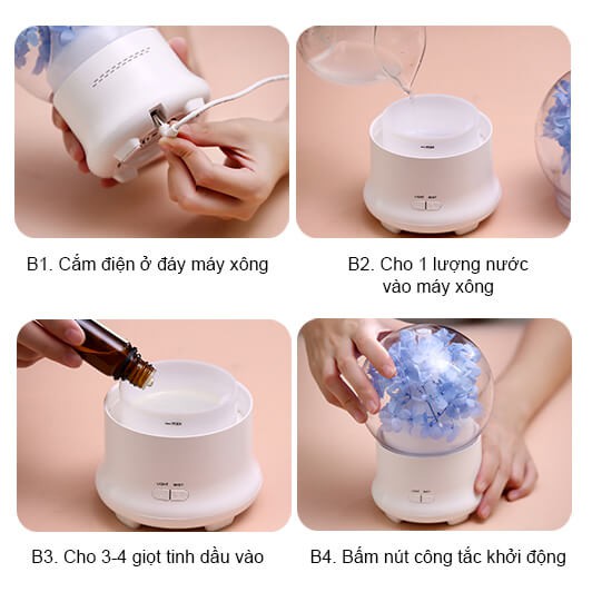 Máy Khuếch Tán Tinh Dầu Tú Cầu Thương Hiệu Oilmart - 10W100ml TL16 (Kèm Điều Khiển)